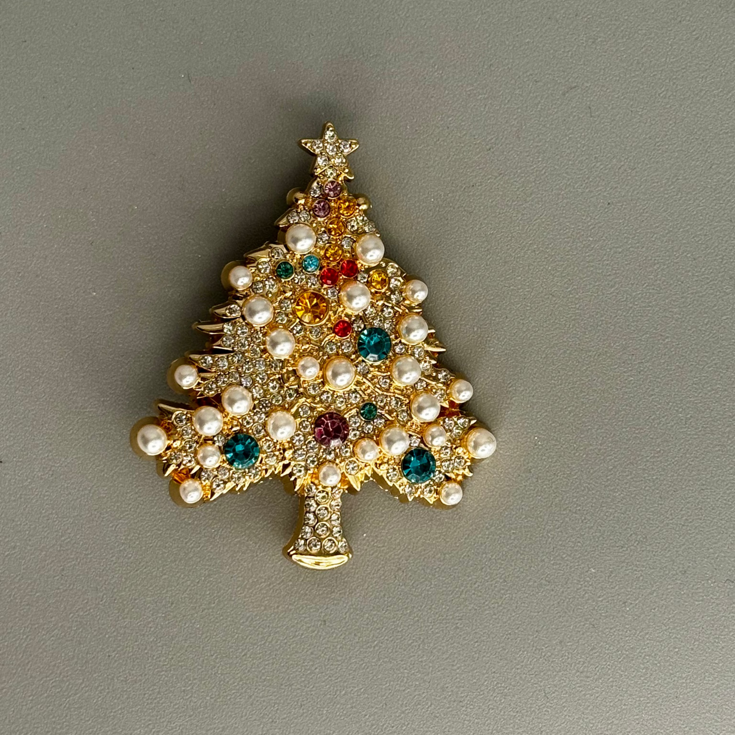 Crystal Tree Brooch
