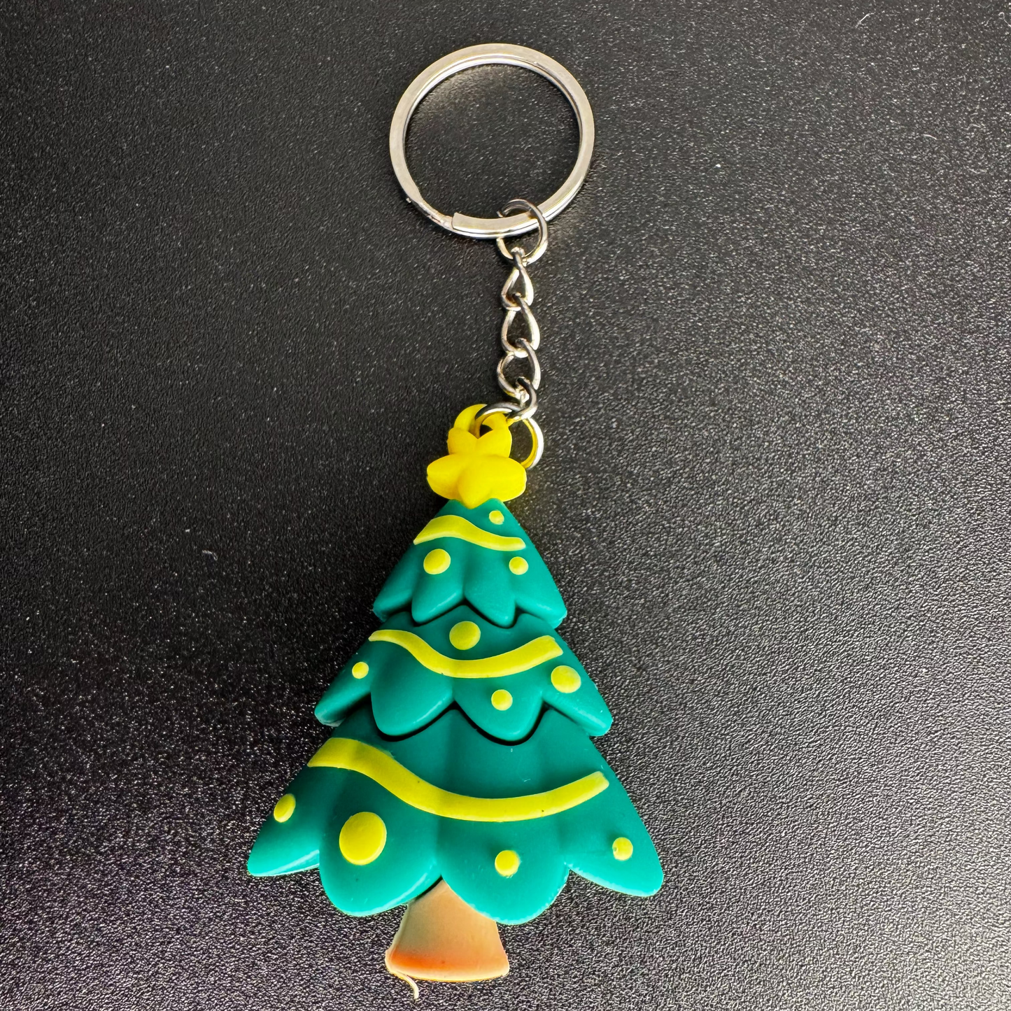 Christmas Tree with Yellow Star Keychain