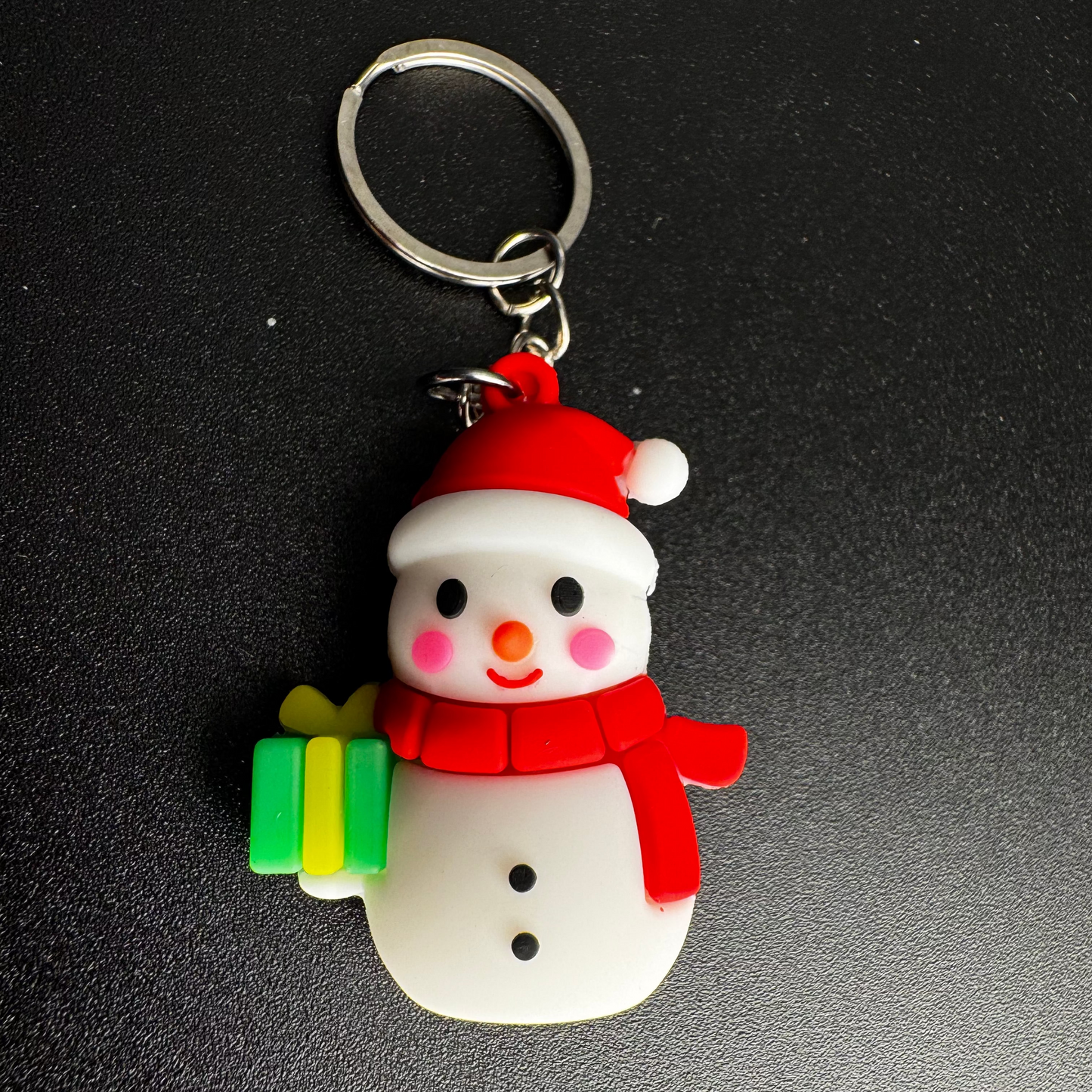 Snowman with a gift Keychain