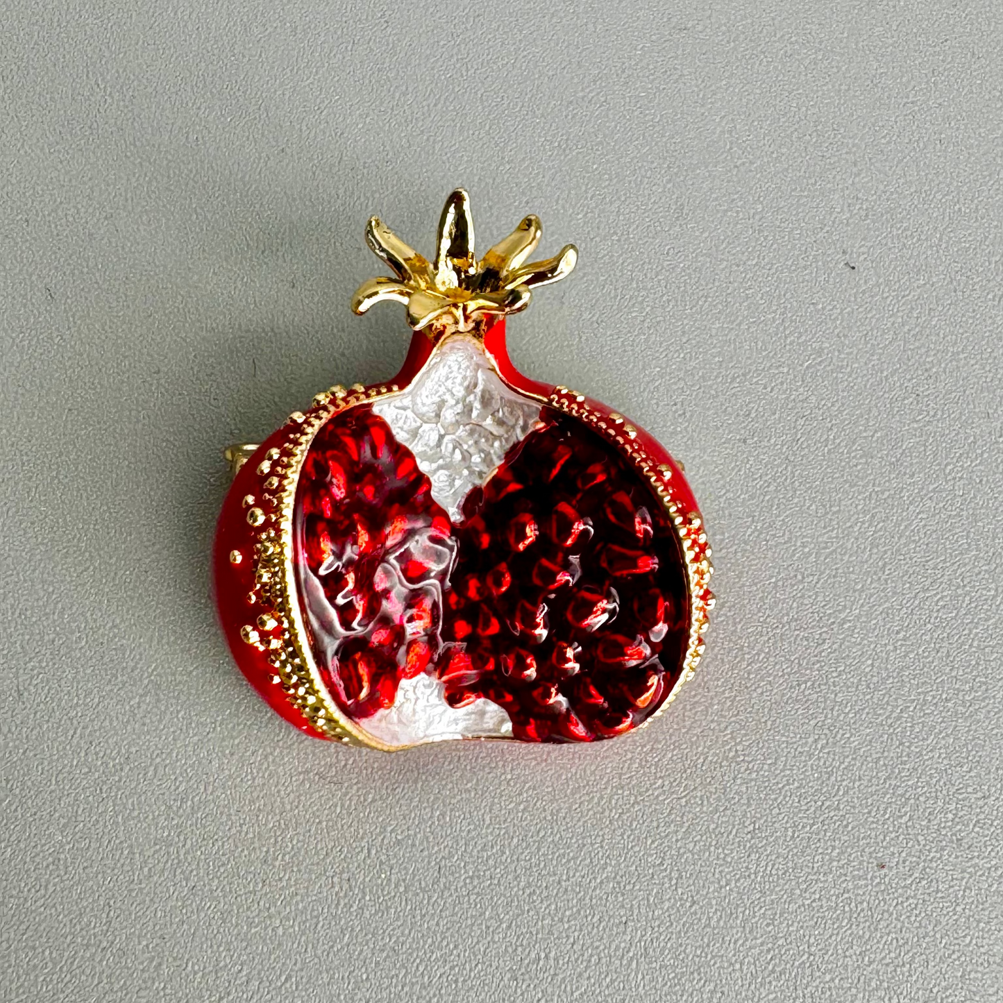 Ruby Pomegranate Brooch