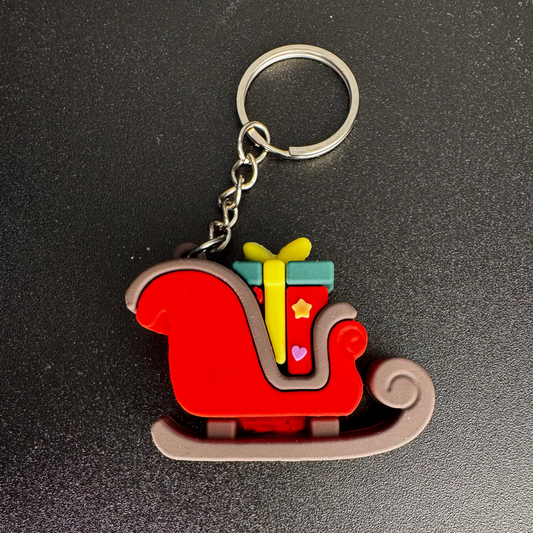 Santa’s Sleigh with Gift Keychain