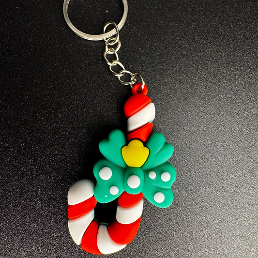 Candy Cane Keychain