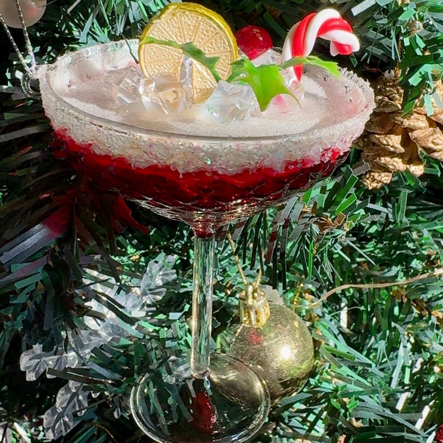 Tall Cocktail Christmas Tree Decoration